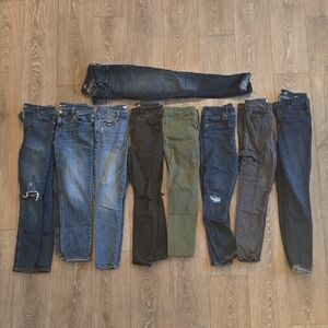 Old Navy Blue and Black Skinny Jeans
